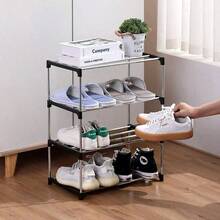 3-Tier Stackable Small Shoe Rack, Space-Saving For Entryway, Hallway And Closet, Perfect For Shoe Storage And Organization. - Multicolor - View 2
