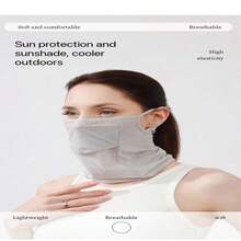 Masker Pelindung UV, Cocok untuk Wajah dan Leher, Standar Yake-Nu, Penutup Kait dan Loop, Masker Wajah Sutra Es Musim Panas untuk Wanita, Pelindung Leher Nilon Bernapas untuk Perlindungan Matahari, Masker Wajah Ultra Tipis Cepat Kering untuk Olahraga Luar Ruangan Pria untuk Bersepeda dan Perlindungan Matahari - Berbagai gaya - View 9