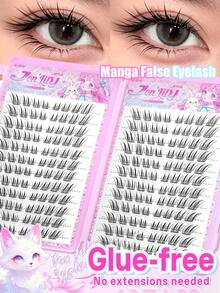 192PCS/80PCS Buku Bulu Mata Perekat Tanpa Lem, Bulu Mata Palsu Fox, C-Curl, Panjang Campuran untuk Mata Kiri & Kanan, Ekstensi Bulu Mata DIY di Rumah Mudah untuk Profesional dan Pemula, Praktis untuk Penggunaan di Rumah - View 2