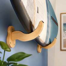 PU Padded Surfboard Wall Storage Rack 2PCS, U-Bolt Hardware Included Wall Mount Holder For Surfboard Snowboard Longboard Wakeboard, Garage Home Indoor Outdoor Display Rack - Wooden - View 3