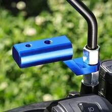 Motorcycle Mirror Mount Bracket Extender Electric Motorcycle Rearview Mirror Extension Bracket Multi-Function Bracket Mirror Extender Motorcycle Rearview Mirror Extension Bar Electric Bike Multi-Function Extension Bracket Reinforced Navigation Bar Modification Universal Model - Multiple Styles - View 2