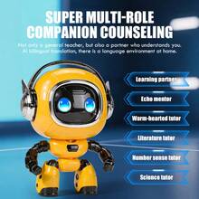 AI Chat Mecha Robot Speaker, Suitable For 14+ Teens, Red & Yellow Color Scheme Headphone Robot, Supports Voice Conversation, Encyclopedia Q&A, Learning Tutoring & Companionship, Fully Articulated Collectible Figure, Cool Headphone Mecha Desktop Decor Gift, Suitable For Young Adults - Multicolor - View 3
