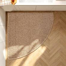 A Vintage New Chinese-Style Kitchen Mat In Earthy Brown, With A Full, Large-Grain Texture That Feels Comfortable Underfoot. Fan-Shaped Corner Rug, Perfect For The Kitchen, Bathroom, And Indoor Decor. - Multicolor - View 11