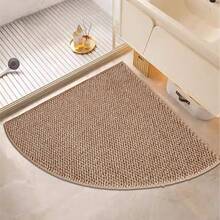 A Vintage New Chinese-Style Kitchen Mat In Earthy Brown, With A Full, Large-Grain Texture That Feels Comfortable Underfoot. Fan-Shaped Corner Rug, Perfect For The Kitchen, Bathroom, And Indoor Decor. - Multicolor - View 2
