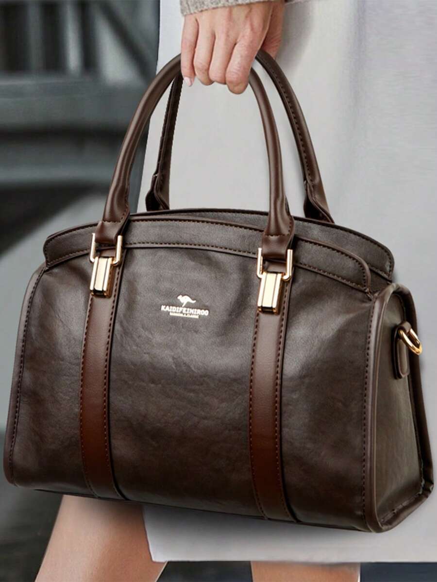 KAIDIFEINIROO Vintage Large Capacity Women's Boston Tote Bag 2026 Spring Autumn Winter Fashion Shoulder Crossbody Commuter Handbag