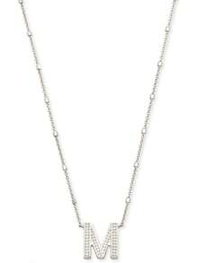 Kendra Scott Collar con colgante de letras A-Z para mujer, joyería de moda, latón chapado en oro de 14 quilates - Letra A - Ver 20