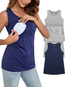Gris/Azul/Rayas (3 PAQUETES)