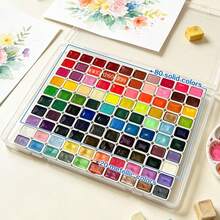 64 Colors Pearl And Solid Watercolor Paint Set, Vibrant And Bright Colors, Strong Coverage, Long-Lasting Lightfastness - Sets - View 21