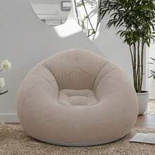 1 pieza Sofá inflable holgado, Sofá de bolsa de frijoles de PVC, Asiento para exteriores, Adecuado para uso en interiores y exteriores, Sofá inflable de bolsa de frijoles, Silla de descanso inflable, Sofá holgado inflable, Plegable y portátil, Silla de bolsa de frijoles inflable para adultos - Silla inflable portátil y suave, Adecuada para jardín, playa - Multicolor - Ver 3