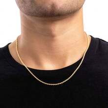 Cadena de Oro 14K Unisex |   Estilo Italiano Torsal Calibre 2.1mm |   Collar Elegante con Cierre  |   Resistencia, Brillo y Acabado Fino, Regalo Ideal - 55 cm - Ver 12