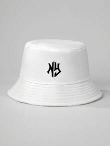 1 pieza Sombrero de cubo bordado NY unisex, protección solar, transpirable, nuevo estilo versátil, adecuado para ocio al aire libre y protección solar - Multicolor - Ver 14