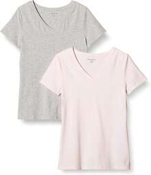 Essentials - Camiseta de manga corta con cuello en V para mujer - Blanco - Ver 15