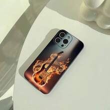 Funda para teléfono con diseño de guitarra eléctrica, adecuada para iPhone 17 16 15 14 13 12 11 Pro Max, funda suave negra, ligera y práctica. - sandía1 - Ver 11