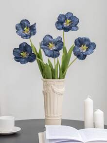1PC Luxury Style Artificial Tulip Flower, Plastic Faux Flower For Home Living Room Dining Table Decoration, Artificial Flower Arrangement - Multicolor - View 6