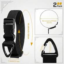 2pcs BOSSFRY Heavy Duty Adjustable Wall Mount Hose And Cable Organizer, Anti-Slip Hanging Storage Strap, Suitable For Garage, Workshop, Cable Management, Reusable Plastic Cable Tie With Cable Fixer, For Extension Cord Storage - Straps - View 12