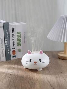 1pc Cute Cat Shape Incense Burner, Star Hollow Out Smoke Diffuser Mini Portable Aroma Holder For Desk Bedroom Decor, Small Coil Incense Holder Ash Catcher - View 6