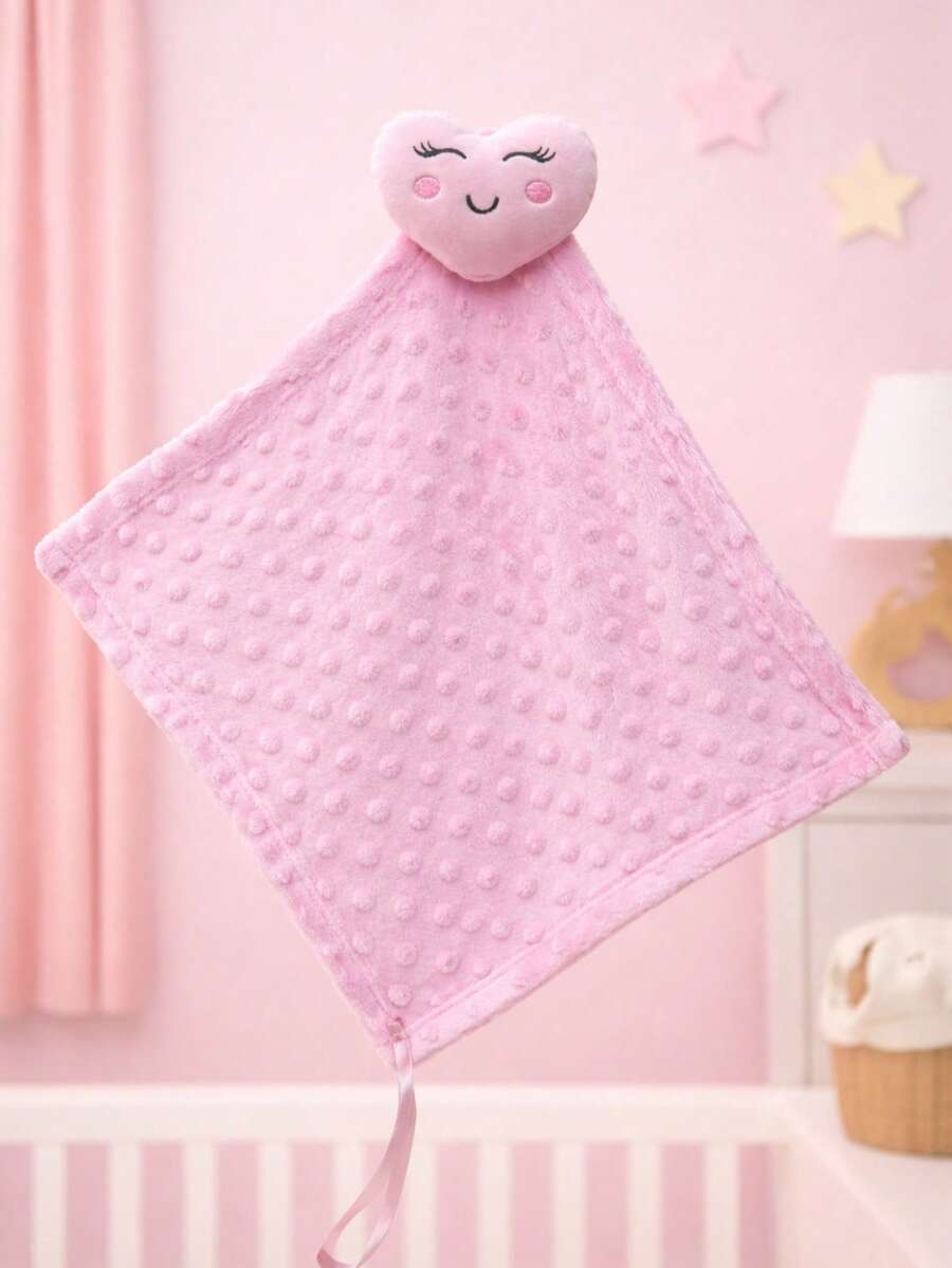 Baby Blanket With Plush Animals For Children And Babies, For Sleeping Or Going For Walks. - 粉紅色的心 - 查看 1