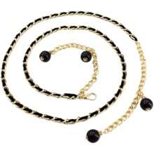 Cinturón Decorativo Delgado para Mujer con Cadena Ajustable y Gancho Metálico - Un color - Ver 8