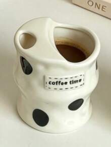 1pc 350ml Hand-Painted Ceramic Mug - Suitable For Daily Use, Hot And Cold Drinks - Applicable For Various Occasions. Excellent Insulation, Microwave , Reusable, Ideal For Tea, Juice And Coffee - Dishwasher Or Hand Washable. The Novel Design Makes It An Ideal Gift For Christmas, Halloween, Independence Day, Graduation, Cafe Decor, Thanksgiving, Birthday And Valentine's Day. A Fun And Decorative Mug - Multicolor - View 8