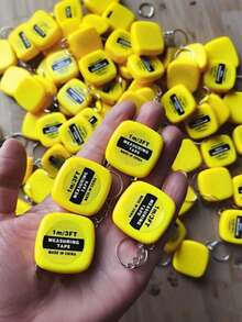 10pcs/5pcs/2pcs Mini Retractable Tape Measure Keychain - 1m/3ft - Portable Metal & Plastic Pocket Tape Measure, Suitable For Various Parties And Gifts (Random Color) - View 2