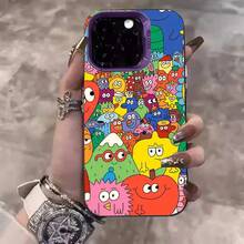 Funda para teléfono con diseño de manzana y limón de dibujos animados, adecuada para iPhone 17 Air 16 15 14 13 12 11 Pro Max Plus, funda protectora completa plateada a prueba de golpes. - z4 - Ver 5