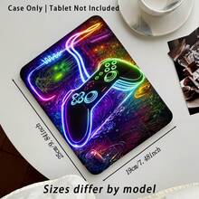 Game Controller Pattern Painted Effect Tablet Protective Case With Stand, Compatible With Honor 8/9/10/X8/X8A/X9/X8Pro/X9Pro, MatePad SE 11"/MatePad 11"/11.5"/MatePad Pro, Apple 10th/11th Gen 2025 (A16), Galaxy Tab A7/A9 And Other Popular Models - Style 3 - View 3