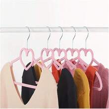 Colgador de pared 10/15/20 piezas, colgador de ropa, colgador de ropa con diseño de corazón en ABS para adultos y niños, accesorios para colgar ropa (Color: Tamaño: 15 piezas) (10 piezas) - 1 - Ver 3