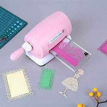1 Set Blue Embossing Machine, Combined With Different Flower Shape Templates To Cut Various Beautiful Patterns On Cardstock / Blue Die-Cutting Machine / Purple Hand-Crank Embossing Machine With Embossing Plate / Hand-Crank Roller Paper Craft Machine, Cutting Template DIY Handmade Creative Educational Toy Embosser, Pink Die-Cutting Machine & 1pc Die-Cutting Machine With 2pcs Padding Boards, Craft Embossing Machine - Blue - View 5
