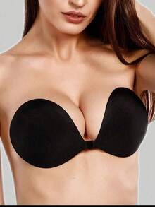 2/1 pieza Copas de sujetador adhesivas, Copas de sujetador de silicona autoadhesivas sin costuras y sin espalda para mujer, Lencería de uso diario y boda, Estilo bikini - Multicolor - Ver 3