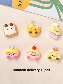 10/20/100pcs Cartoon DIY Resin Accessories Jewelry Food Small Animals Cream Glue Handmade Crafts Necklace Earrings Phone Chain Pendant - With Hoist - View 9