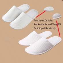 1/3/6 Pairs Spa Slippers, Disposable Guest Slippers, Soft Reusable Hotel Fleece Slippers, Washable Home Slippers For Wedding Party Bedroom Travel - Non-Electric, Breathable Material - Fleece - View 11