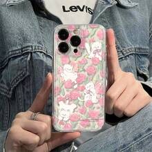 Cat Shockproof Case With Space-Style Shell, Scratch-Resistant And Camera Protection. Cute Animated And Adorable Cartoon Designs,  Kawaii Style. Compatible With IPhone 11-17 Pro Max, X/XS Max, S20-S14 Ultra, Series - Transparency - View 2