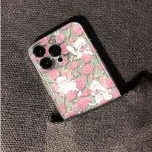 Cat Shockproof Case With Space-Style Shell, Scratch-Resistant And Camera Protection. Cute Animated And Adorable Cartoon Designs,  Kawaii Style. Compatible With IPhone 11-17 Pro Max, X/XS Max, S20-S14 Ultra, Series - Transparency - View 6