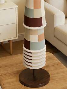 Creative Round Plastic Cup Holder, Suitable For Storing Paper Cups On Counters And Desktops, Also For Storing Outdoor Tableware, Commercial Countertop Desktop Storage Rack, Outdoor Tableware Storage Rack - Multicolor - View 5