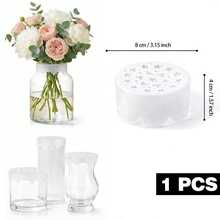 1/2/4 piezas Soporte floral de silicona con rejilla de flores, jarrón tipo rana con estilo retorcido para fijar tallos de ramos y plantas, fácil de limpiar y reutilizable, adecuado para bodas, decoración del hogar, centros de mesa para fiestas y soporte floral DIY para regalos hechos a mano - Talla única para todos - Ver 15