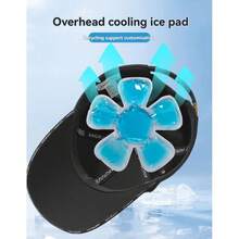 1/2pcs Reusable Helmet And Hat Cooling Gel Packs - Portable Head Cooling Pads, Plastic Material, Suitable For Sports, Outdoor Activities And Summer Sun Protection, Summer Cooling, Beach, Travel - Multicolor - View 3