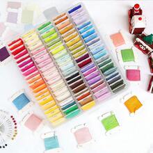 80 Colors DIY Embroidery Thread Set, Multi-Color Embroidery Thread, Crochet Knitting Set With Storage Box, Includes Embroidery Needles And Scissors, Suitable For Beginners Cross Stitch Thread, Sewing, Handmade DIY Accessories, Patching, Sewing Thread, Sewing Supplies, Assorted Colors - Multicolor - View 3