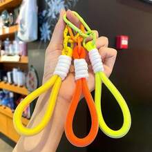 2pcs Nylon Braided Lanyard Key Ring, Colorful Fresh Phone Lanyard, Bag Key Chain Pendant, Practical Phone Chain, Bag Decoration Lanyard Key Ring - Multicolor - View 7