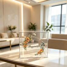 Transparente Acryl-Kartenbox mit Schloss und Logo, Hochzeitsgeld- und Geschenkkartenhalter-Box für Hochzeitsfeier, Aufbewahrungsbox, Geschenkbox - 1PC - Übersicht 18