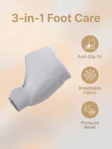 1 par de protectores de dedos anti-fricción, accesorio para zapatos, adecuado para todos los hombres y mujeres - Gris - Ver 5