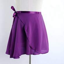 1pc Women's Ballet Practice Skirt, Flowing Chiffon Wrap Skirt, Dance Wear, Casual Outfit, Bohemian Vintage Style, Girls & Women's Ballet Wrap Skirt - Multicolor - View 15