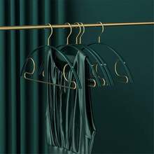 Percha de ropa de aleación de aluminio, percha de armario que ahorra espacio, percha antideslizante para secado, estante de almacenamiento para suéteres, abrigos, pantalones y camisas (A, 5 piezas) (C 5 piezas) - B - Ver 5