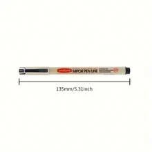 6pcs Fine Line Pens, Multi-Specification Nib Waterproof Marker Pens, Sketching Eyeliner Pens, Black Nylon Cartoon Art Pens, Suitable For Professional Art Painting - 6 Styles - View 2