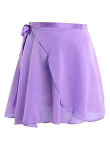 1 pezzo Gonna da balletto in chiffon con nastro in raso, gonna da danza mini avvolgente regolabile, sciarpa da vita, leggera e fluida, gonna trasparente da pratica per adulti, ideale per balletto, danza modellante e allenamento di danza cinese, accessori da spiaggia per donne - Multicolore - Visualizzare 15