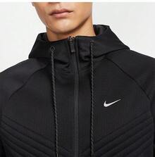 NIKE Therma-FIT Hooded Zip-Up Long Sleeve Jacket, Versatile Casual Sports Men's FZ1108-010 - Black - View 3