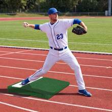 27" X 27" X 4" Portable Pitchers Mound With Baseball, 0.4" PE Synthetic Turf Lightweight Portable Pitching Mound, Weather Resistant Training Pitcher Platform For Youth Teen Adult Baseball Softball Backyard Outdoor Practice Training Equipment - Green - View 10