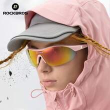ROCKBROS 1PC Outdoor Sports Cycling Glasses, Fashion Glasses, Set With 3 Interchangeable Lenses, Lightweight High-Strength Polycarbonate Frame, Adjustable Silicone Nose Pads Anti-Slip Temple, For Running, Biking - Multicolor - View 3