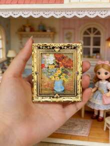 1 Buah Bingkai Model Lukisan Minyak Miniatur, Cocok untuk Diorama Miniatur DIY, Mural, dan Model Furnitur untuk Ruang Tamu dan Kamar Tidur - 1PC - View 13