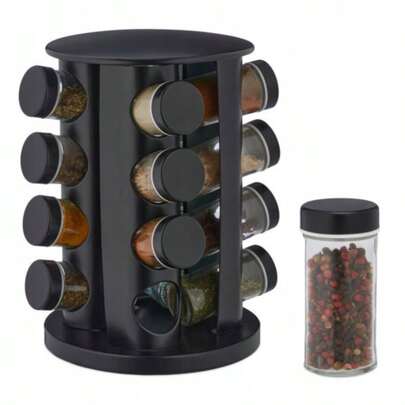 Rotating Spice Rack With 16 Containers