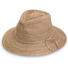 Wallaroo Hat Company Victoria Fedora para Mujer, protección UV UPF 50+, Borde Ancho, tamaño Mediano, Plegable y Ajustable - Gamuza - Ver 17